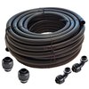 Hydromaxx 3/4 in. x 25 ft Black UL Listed Non-Metallic Flexible Liquid Tight Electrical Conduit with Fittings LT034025FB